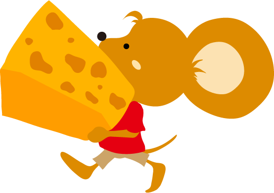 チーズを運ぶ茶色のねずみ 02 年賀状イラスト無料 年賀状スープ 2020
