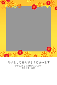 金色の背景と菊の花 - 10