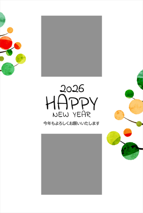 年賀状2026無料写真フレーム