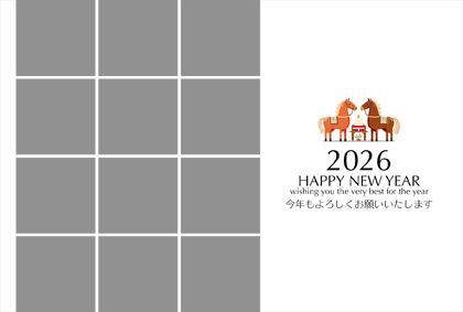 年賀状2026写真フレーム