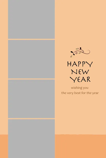 年賀状 2027 無料 | テンプレート・登録不要・写真 [P007-01] | 年賀状スープ