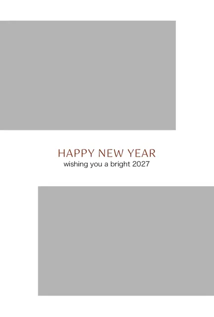 年賀状 2027 無料 | テンプレート・登録不要・写真 [P008-01] | 年賀状スープ