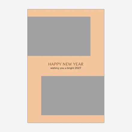 年賀状 写真 無料 | シンプル・テンプレート・2027・登録不要 [PTS006] | 年賀状スープ