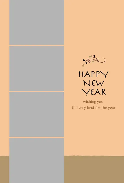 年賀状 写真 無料 | おしゃれ・テンプレート・2027・登録不要 [PTSTY002-01] | 年賀状スープ