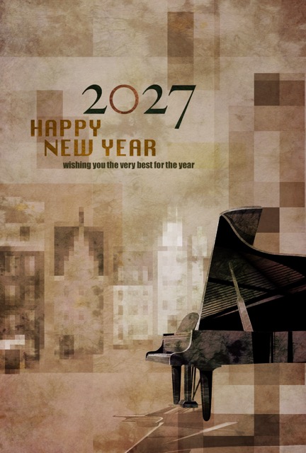 年賀状 2027 無料 | テンプレート・登録不要・おしゃれ [S001-01]｜年賀状スープ