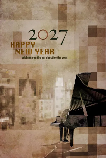 年賀状 2027 無料 | テンプレート・登録不要・おしゃれ [S001-01] | 年賀状スープ