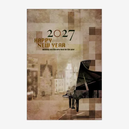 年賀状 2027 無料 | テンプレート・登録不要・おしゃれ [S001] | 年賀状スープ