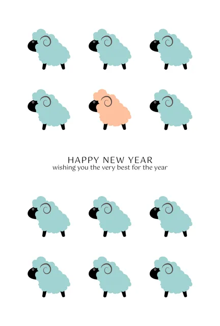 年賀状 2027 無料 | テンプレート・登録不要・かわいい [C012-01] | 年賀状スープ