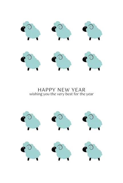 年賀状 2027 無料 | テンプレート・登録不要・かわいい [C013-01] | 年賀状スープ