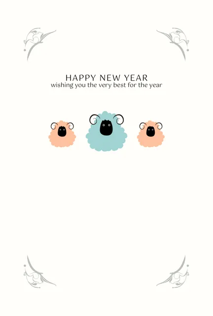 年賀状 2027 無料 | テンプレート・登録不要・かわいい [C017-01] | 年賀状スープ