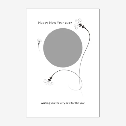 年賀状 写真 無料 | おしゃれ・テンプレート・2027・登録不要 [PTSTY010] | 年賀状スープ