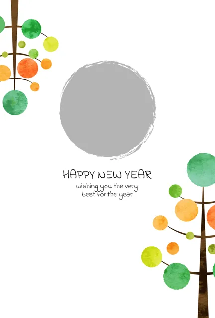 年賀状 写真 無料 | おしゃれ・テンプレート・2027・登録不要 [PTSTY012-01] | 年賀状スープ